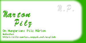 marton pilz business card